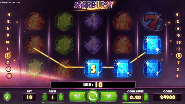 Характеристики слота Starburst 2